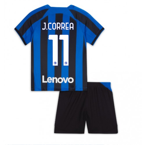 Inter Milan Joaquin Correa #11 Hjemmedraktsett Barn 2022-23 Kortermet (+ Korte bukser) Inter Milan Joaquin Correa #11 Hjemmedraktsett Barn 2022-23 Kortermet (+ Korte bukser)